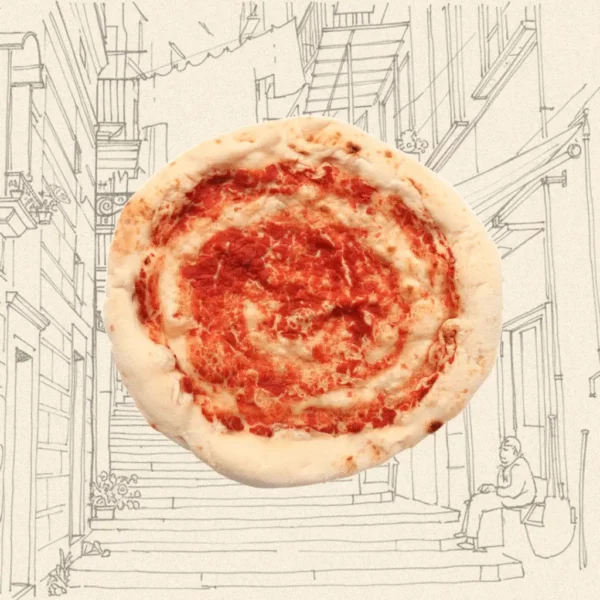 Zuurdesem Pizzabodem met tomatensaus | Voorgebakken - 32 cm